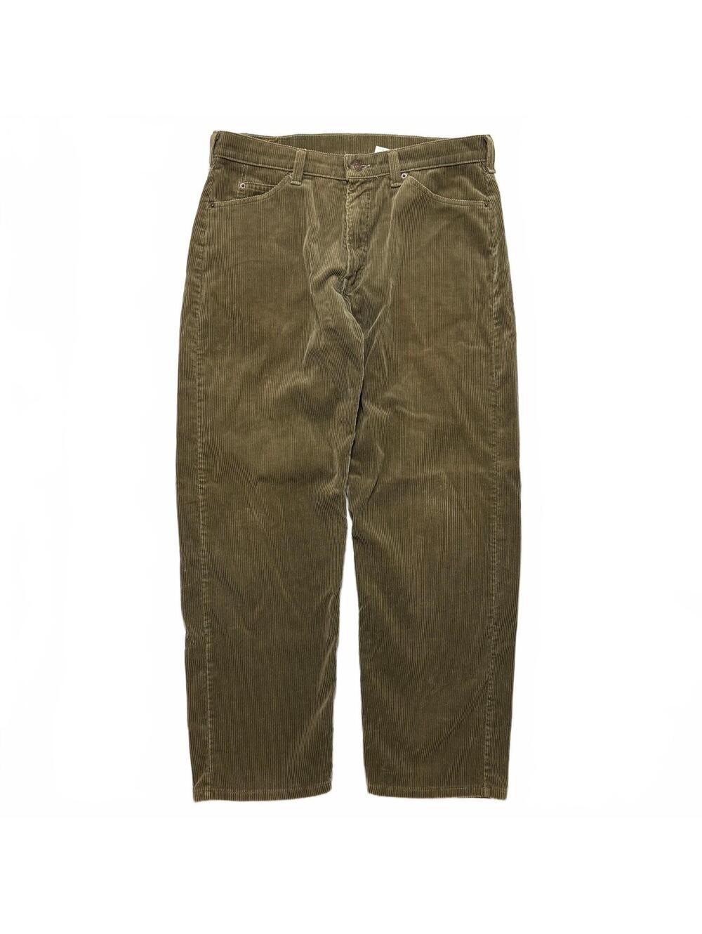 VTG 90's Levis 565 Loose Fit Corduroy USA Wide Leg Pants Men’s 34x32 Olive Green